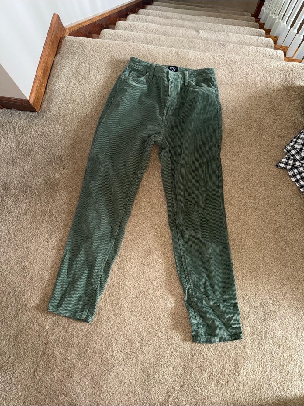 Urban Outfitters Olive Green Corduroy Boot Cut Pants